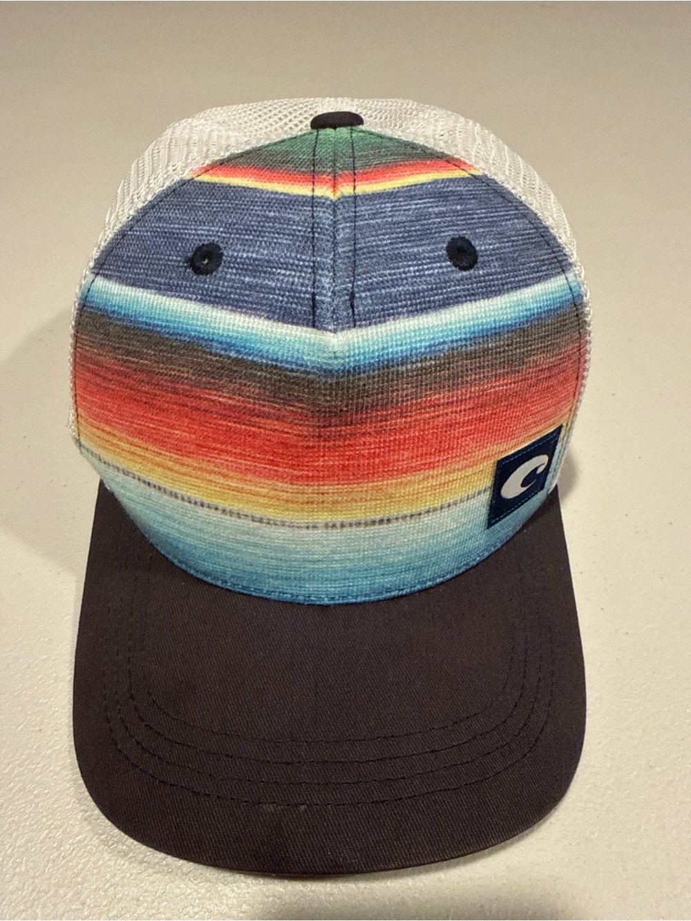 Costa Del Mar Retro Sunset Stripe Trucker Snapback Hat